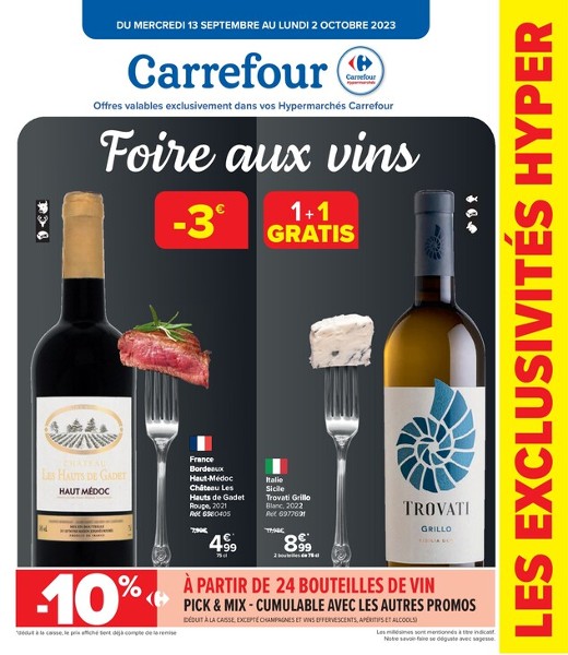 Foire aux vins Carrefour hypermarché