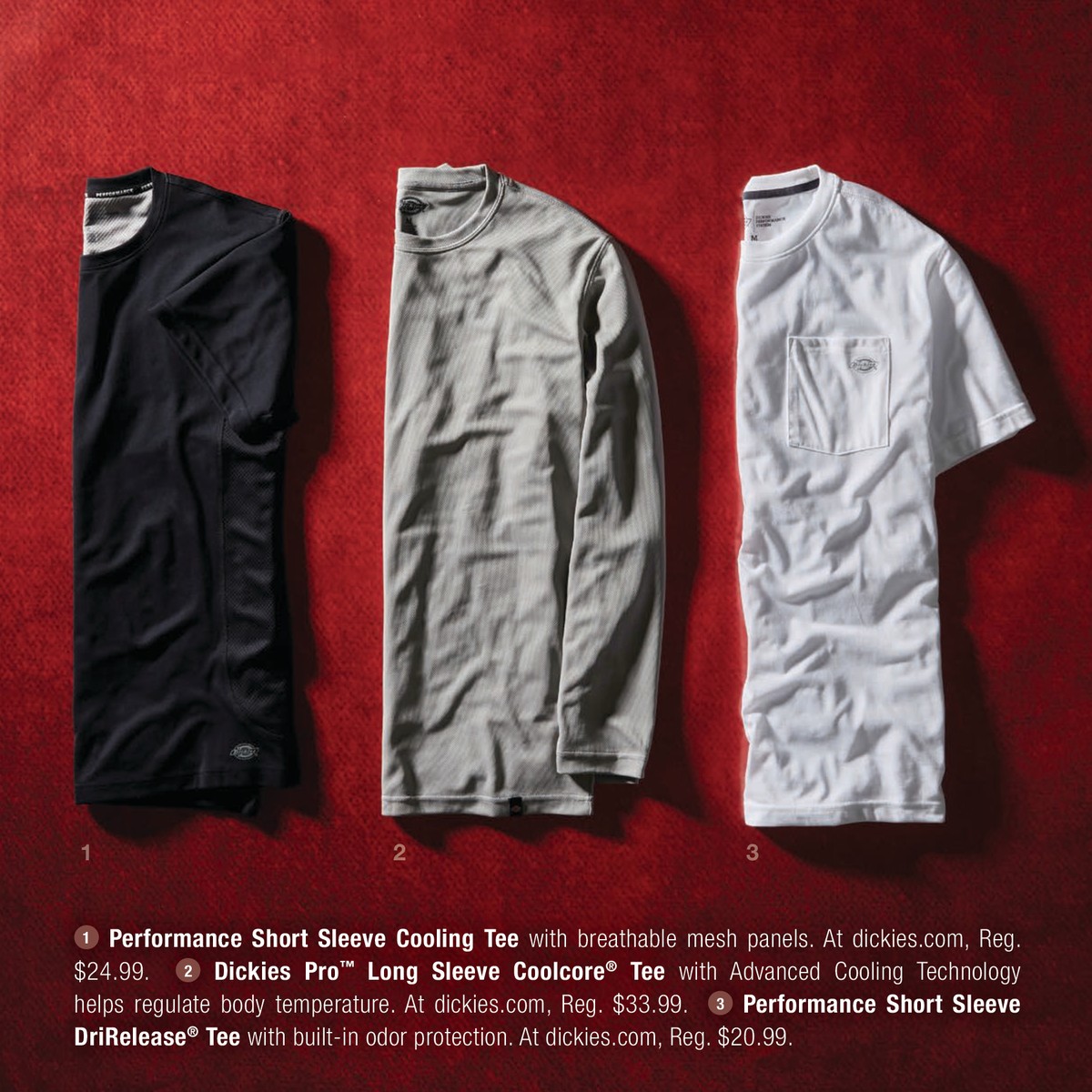 dickies advance cooling tees