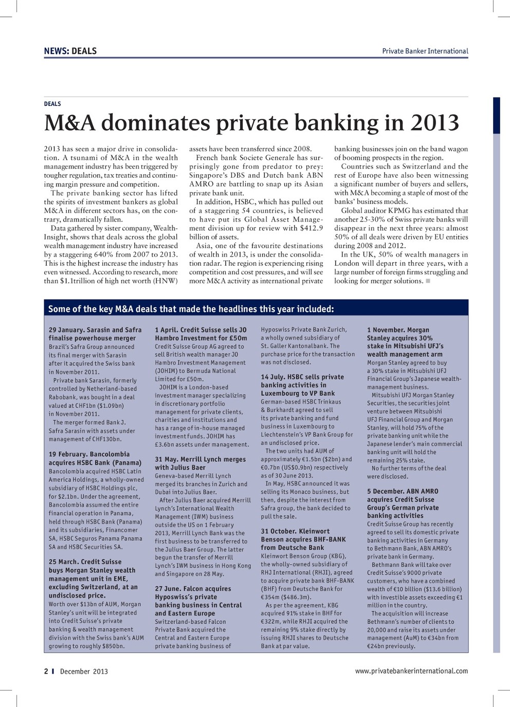 Pbi 303 December 2013 Private Banker International