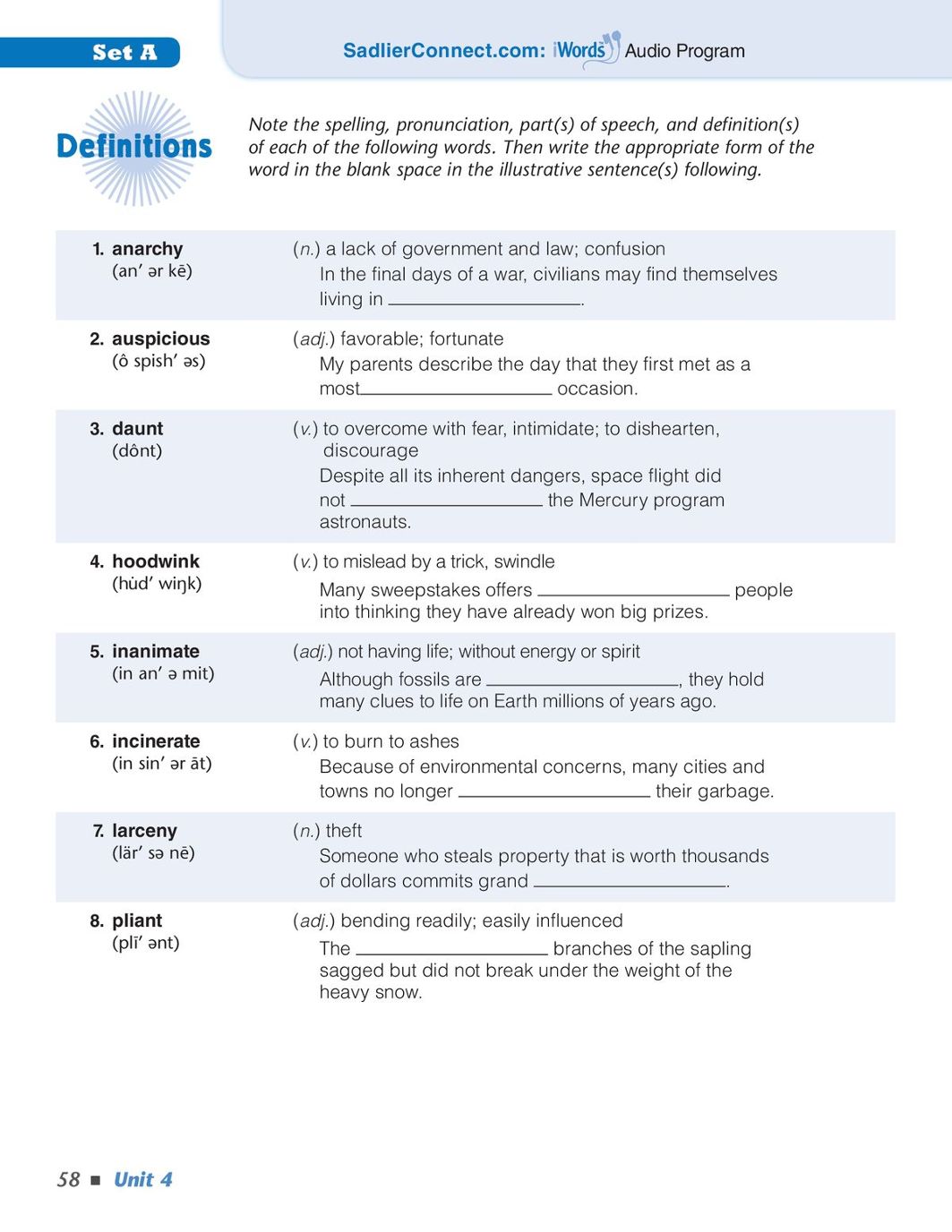 Vocabulary Workshop Achieve, Level D (Grade 9), Student Edition