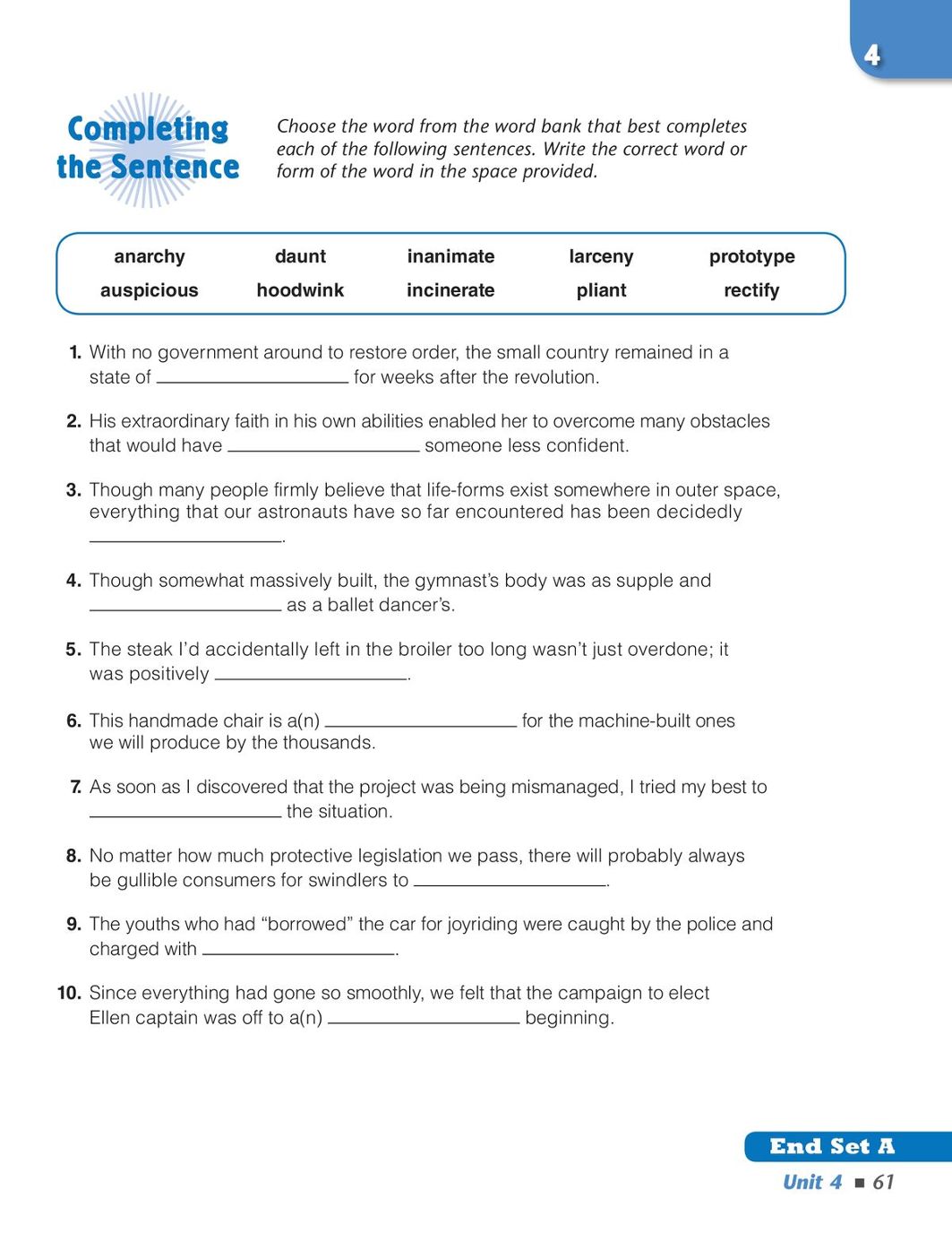 Vocabulary Workshop Achieve, Level D (Grade 9), Student Edition