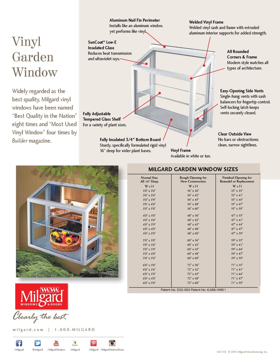 Garden Window Gw 1115