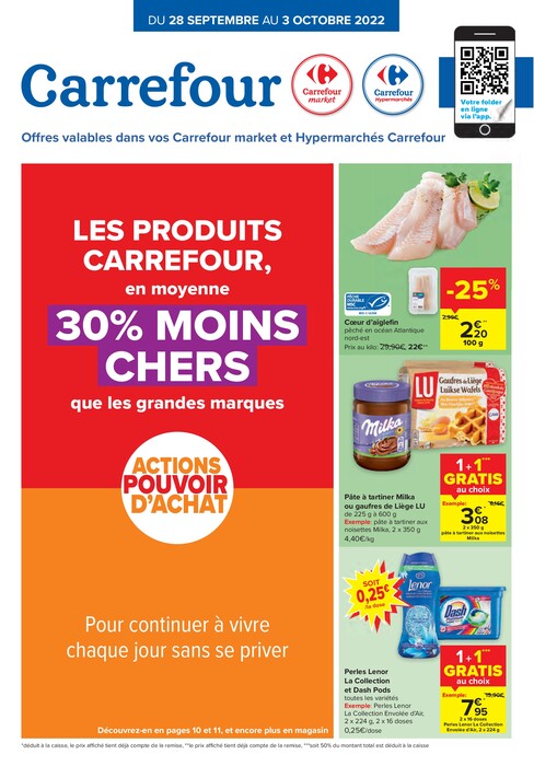 Nos promos Carrefour market et hypermarché