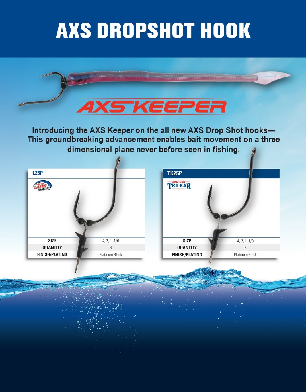 Dropshot Fishing with the NEW AXS Eagle Claw Hooks 