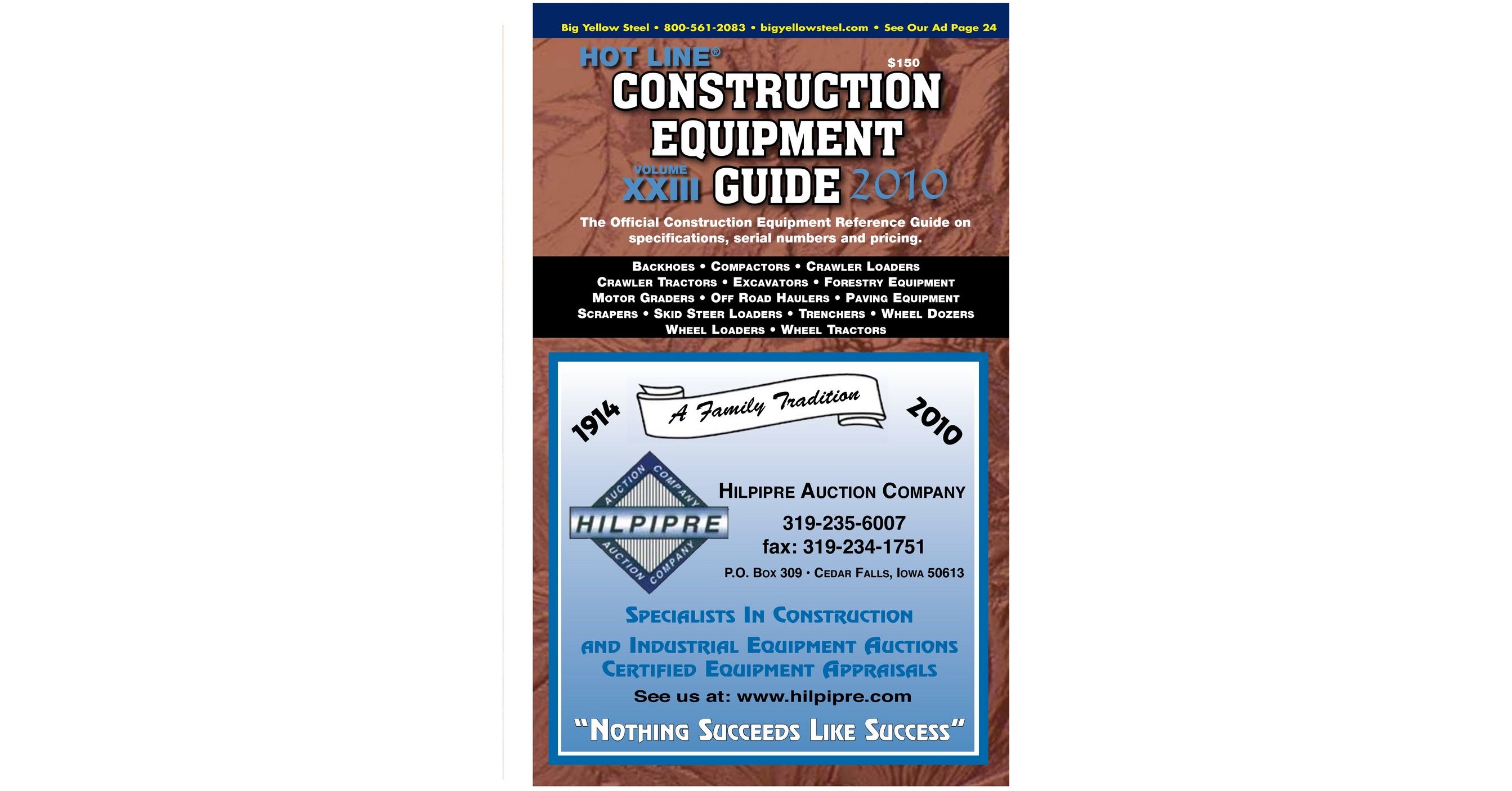 2010 Construction Equipment Guide AD Example