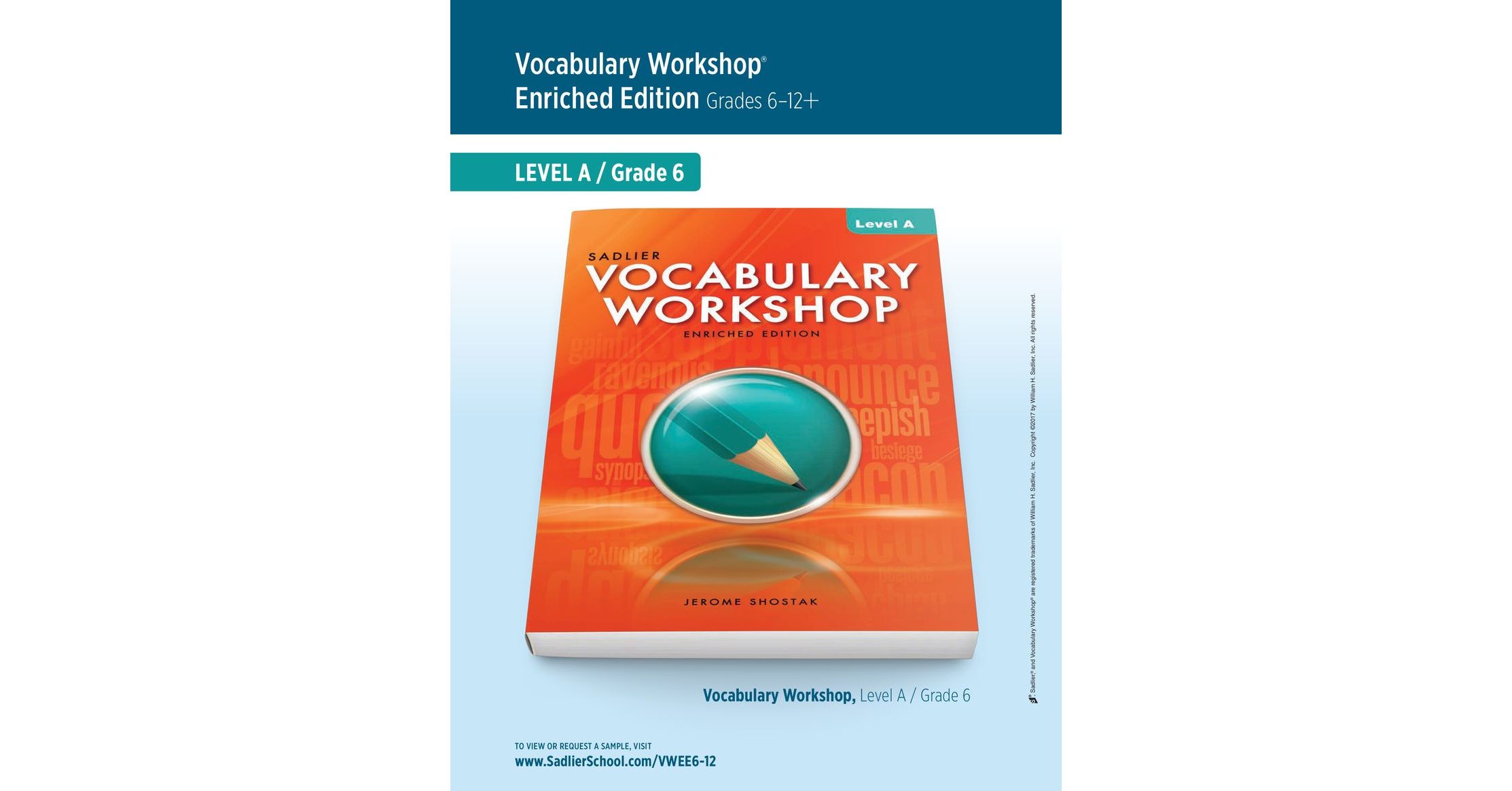 Vocabulary Enriched Edition, Level A (Grade 6), Student Edition