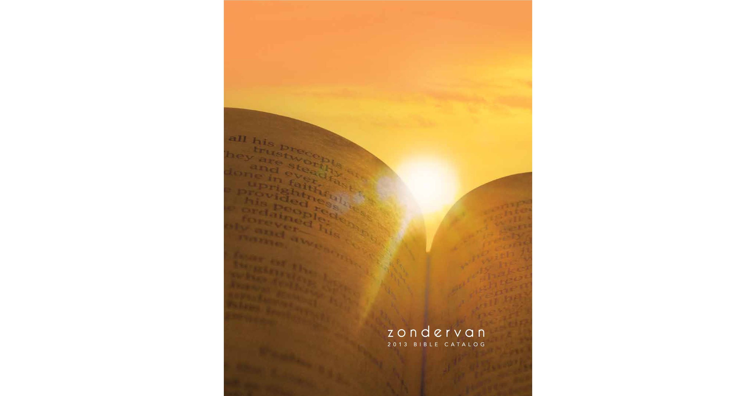 2013 Zondervan Bible Catalog