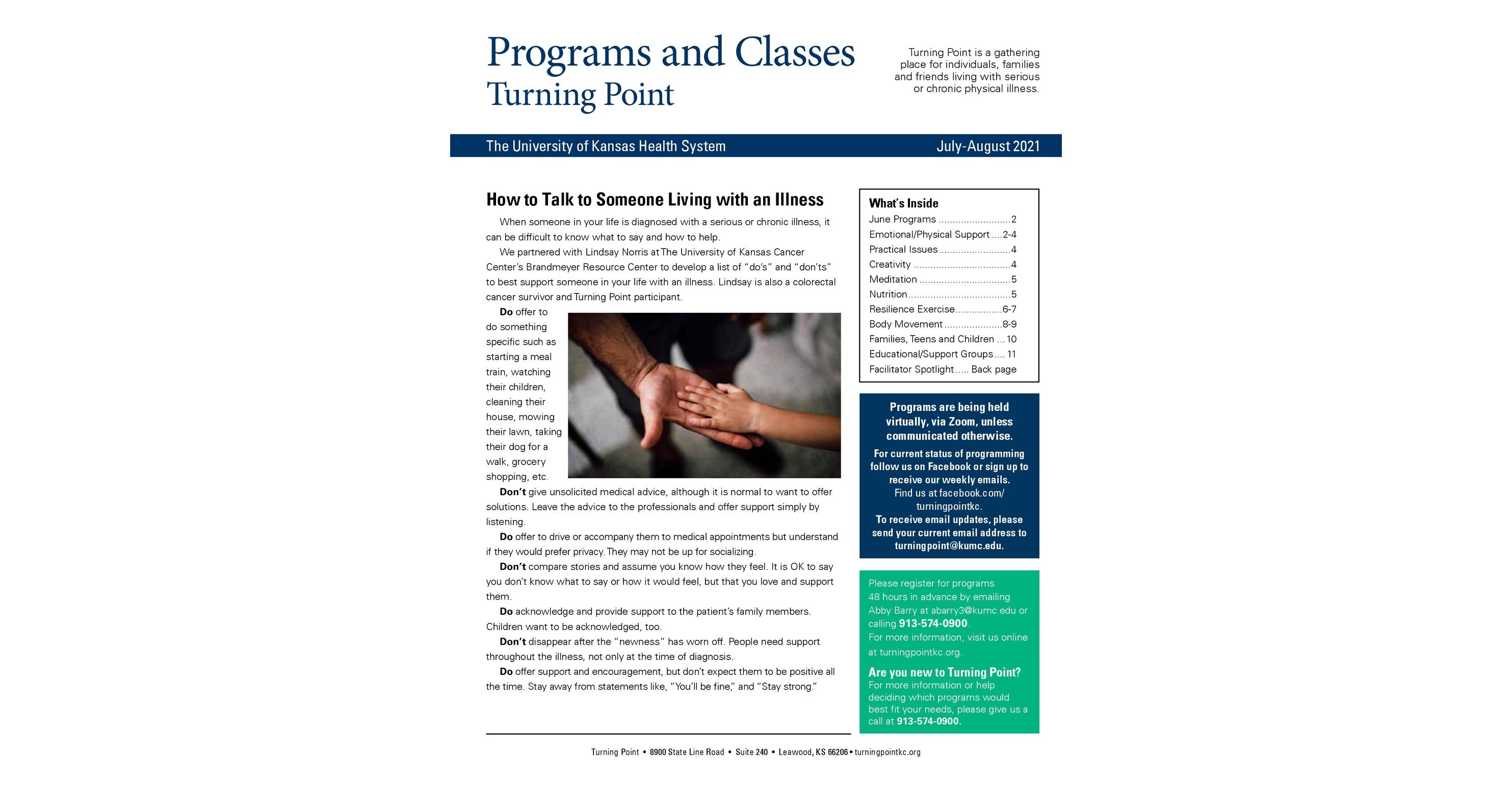 Turning Point JulyAugust 2021 website