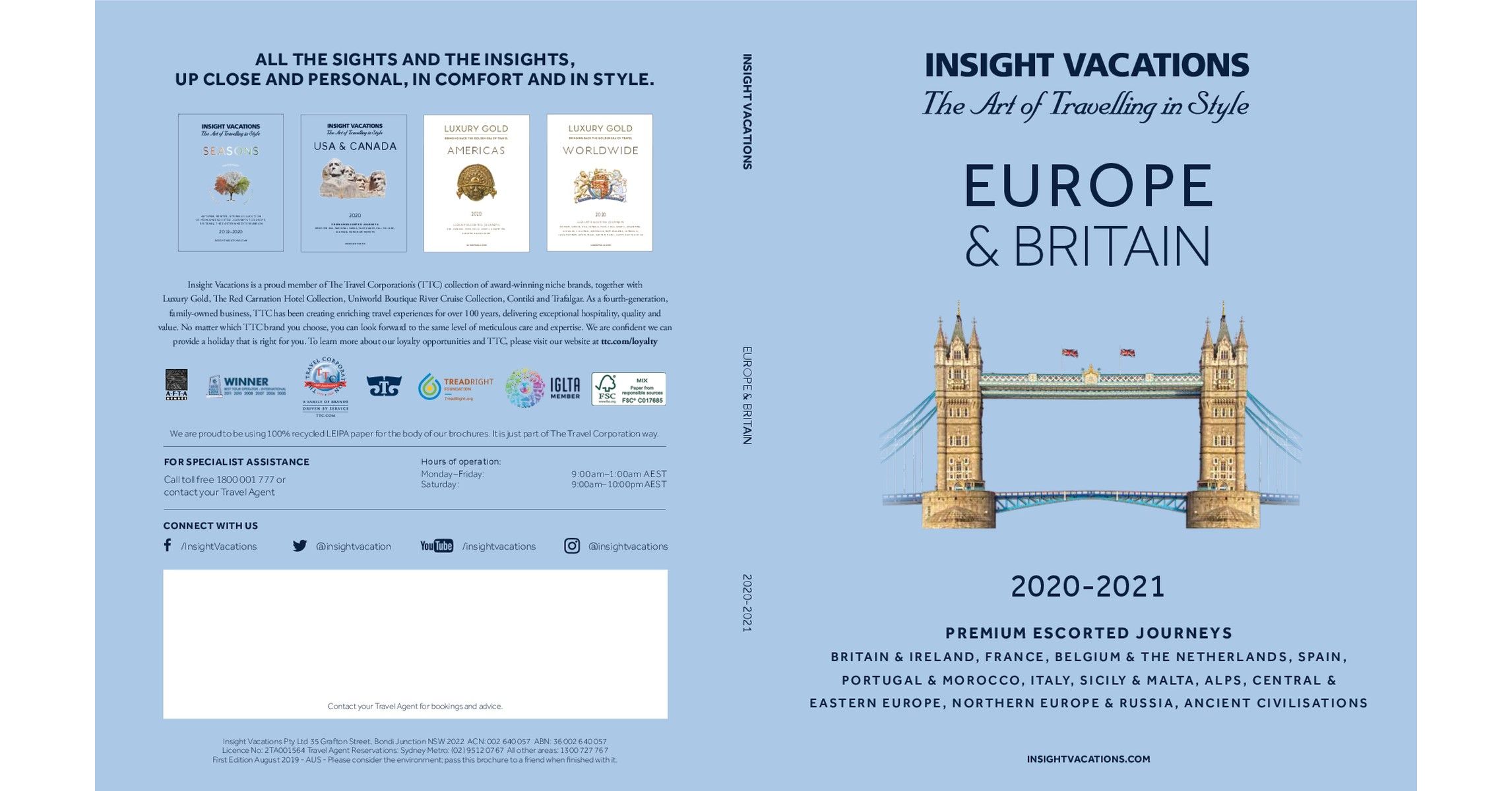 Insight Vacations Europe 2020